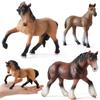 Набор фигурок животных Лошади ПВХ Прочный Реалистичный Коллекционный Декор Для Детей И В Подарок