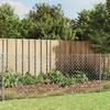 VidaXL Chain Link Fence with Flange, Decorative Fence Panel, Protective Barrier Garden Patio Outdoor, 154040