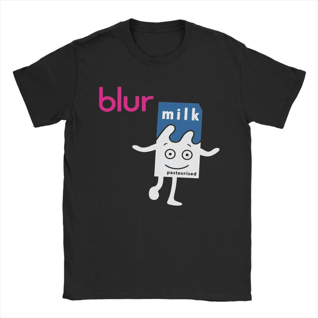 Минималистичная графическая футболка Blur Vintage черная с красно-белым логотипом