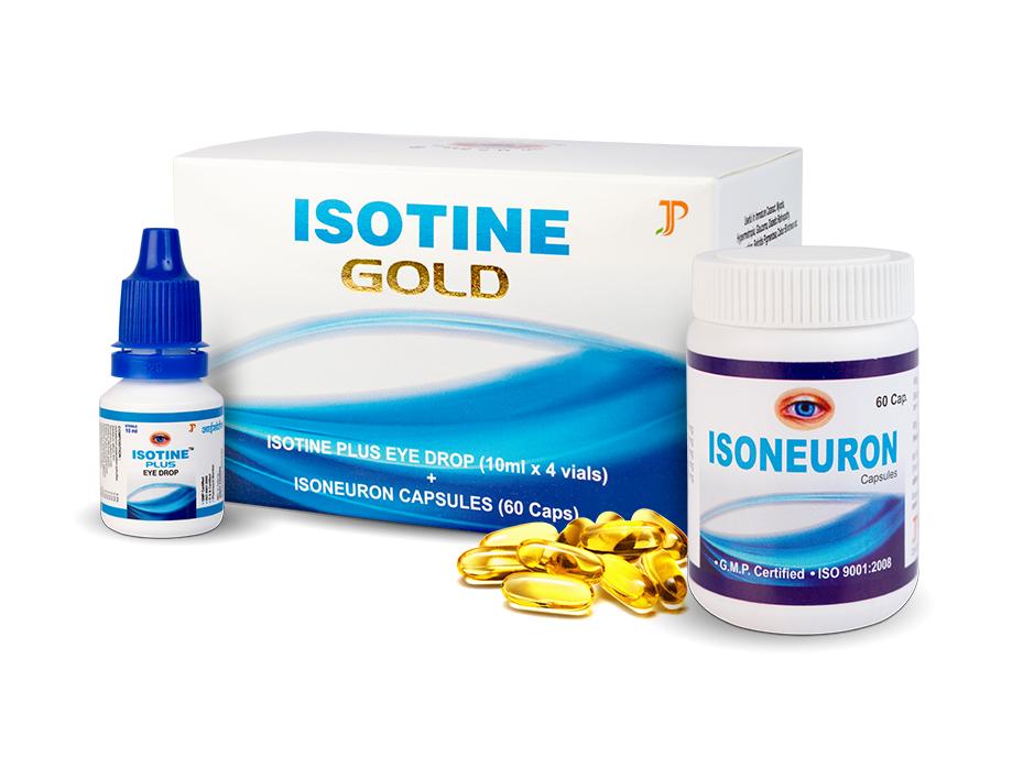 Isotin Gold Set (4x10 Ml, 60 Drops), Isotine Gold, Jagat Pharma