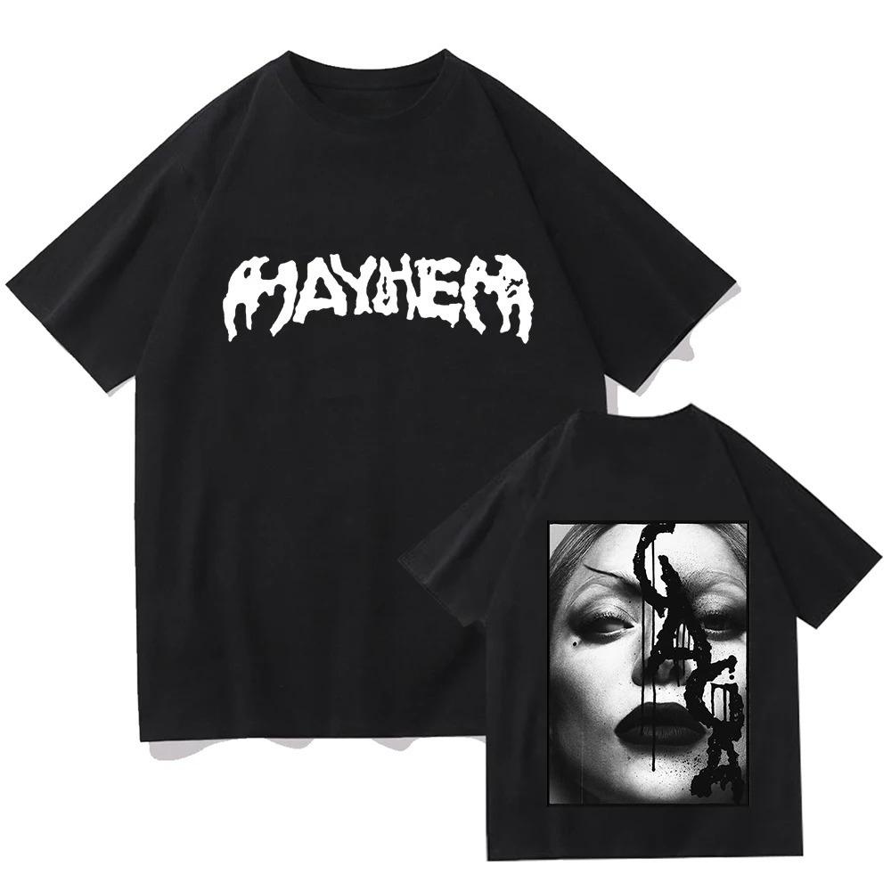 The MAYHEM Ball Tour 2026 TShirt Lady Gaga Singer Graphic Tshirts Fashion Short Sleeve Summer T Shirt Cotton Women Tees Y2K