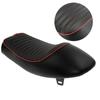 Motorcycle Universal Vintage Cafe Racer Seat Retro Saddle Black&Red For Honda CB CG 125 For Yamaha