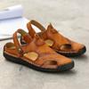 Модные классические летние мужские сандалии из натуральной кожи, мягкие дышащие туфли, дизайнерские пляжные римские брендовые сандалии, кожаные мужские сандалии, шлепанцы
