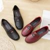 Middle-aged and Elderly Women's Simple Fashion Spring Loafer Shoes Mom's Non Slip Soft Sole Flats Comfortable Slip On Work Shoes