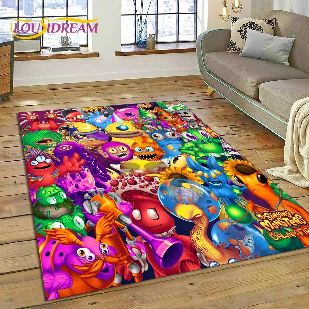3D игра My Singing Monsters мультяшный ковер для спальни гостиной домашний диван украшение, детская игра большой декор напольный коврик