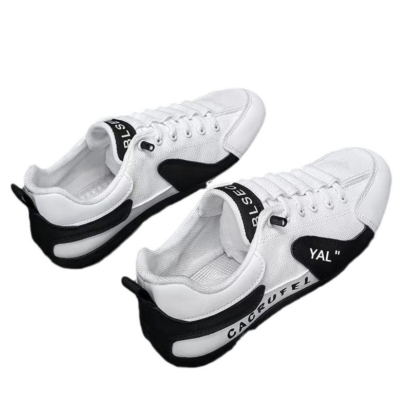 Модные мужские туфли на плоской подошве 2024 года, осенние дышащие новые повседневные туфли с мягкой подошвой, удобные эластичные сетчатые нескользящие повседневные туфли Tenis Masculino