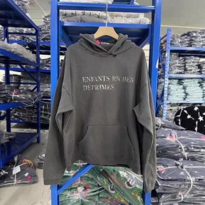 Унисекс Оверсайз Худи с Потертым Стиркой Принтом Букв Streetwear Хлопковая Толстовка Подростки Взрослые