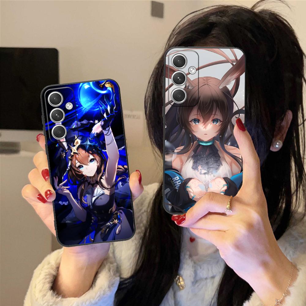 Чехол для мобильного телефона Arknights Amiya для Samsung Galaxy S25 S24 S23 S22 S21 S20 Note20 Plus FE Ultra Цветной Защитный Роскошный Чехол