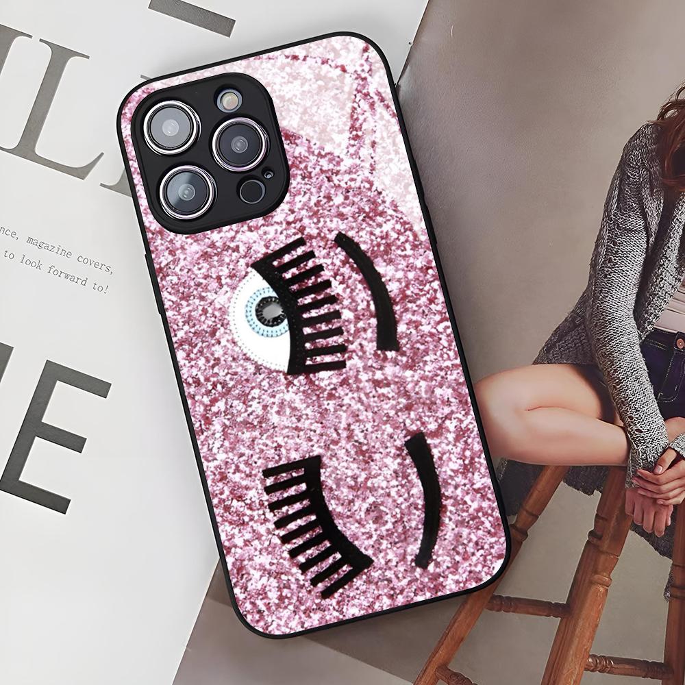 Горячий чехол для телефона Ferragnies Eyes Chiara для Iphone 16 15 14 12 11 13 Pro Max Mini X Xr Xs Se 8 Puls стеклянная крышка