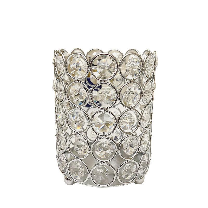 Держатель для ручек для ногтей, хрустальная стеклянная коробка для хранения, европейское и американское настольное ведро, модная кисточка для макияжа, круглые украшения