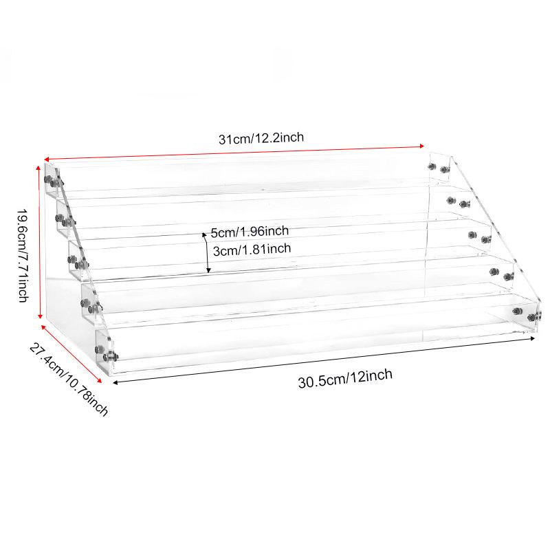 1 Set Nail Polish Organizer 72 Bottles of Multilayer Acrylic Display Rack Storage Rack, Clear Essential Oil Stand Holder, Sunglasses