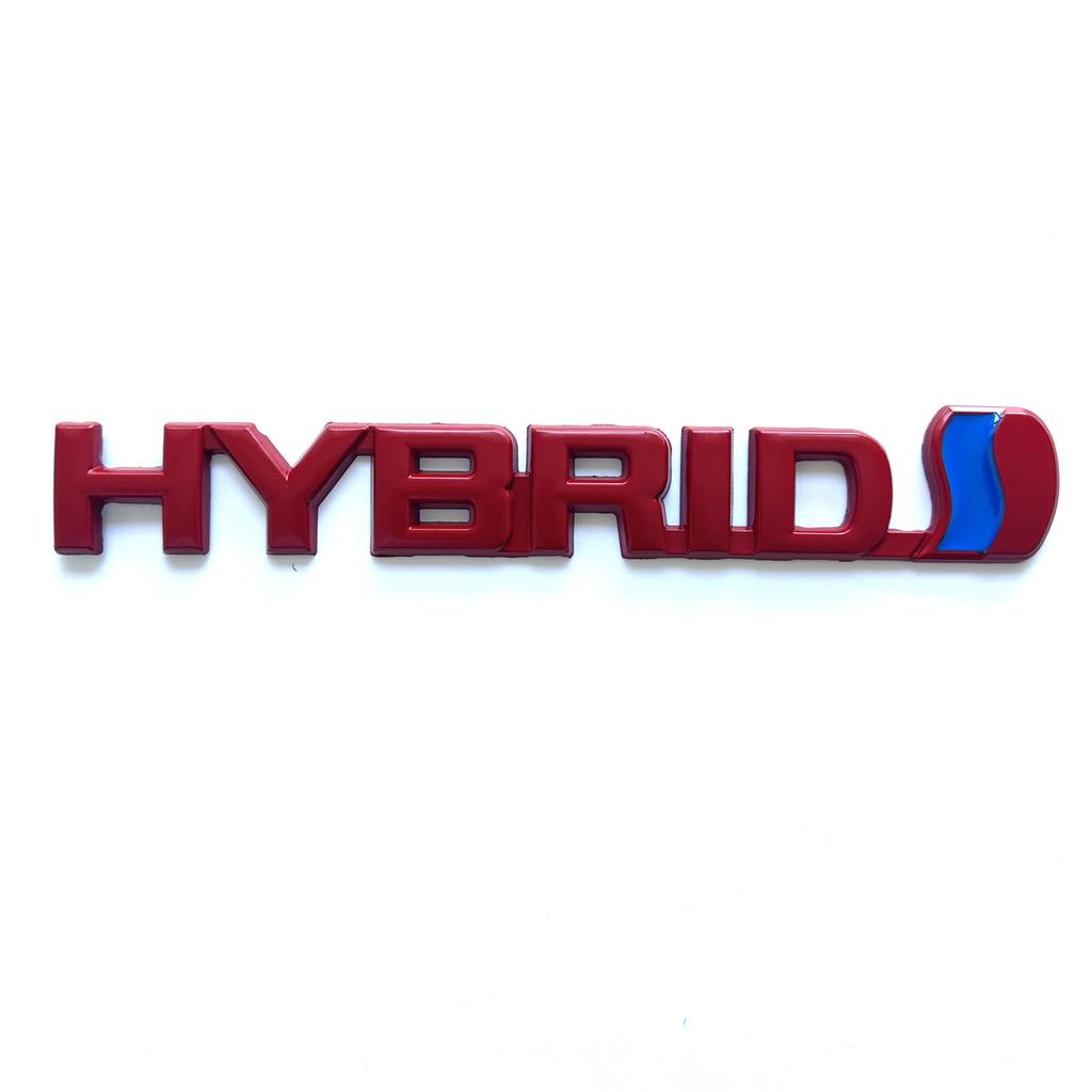 HYBRID metal car logo decorative stickers are suitable for decal accessories on the rear side of the trunk of the entire car bod
