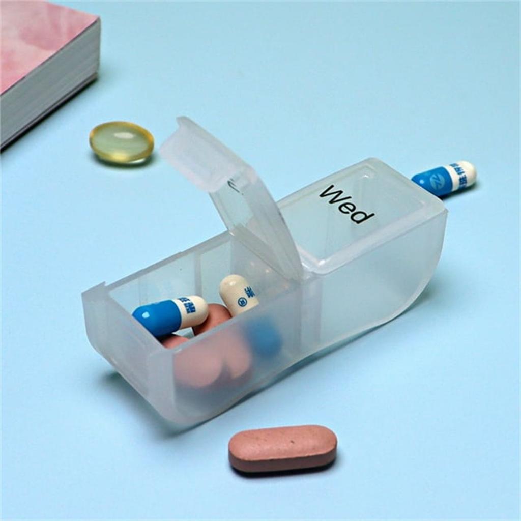 Коробка с добавками на 7 дней. Портативный дорожный бокс. Для рыбьего жира/добавок. Коробка для ежедневного приема лекарств