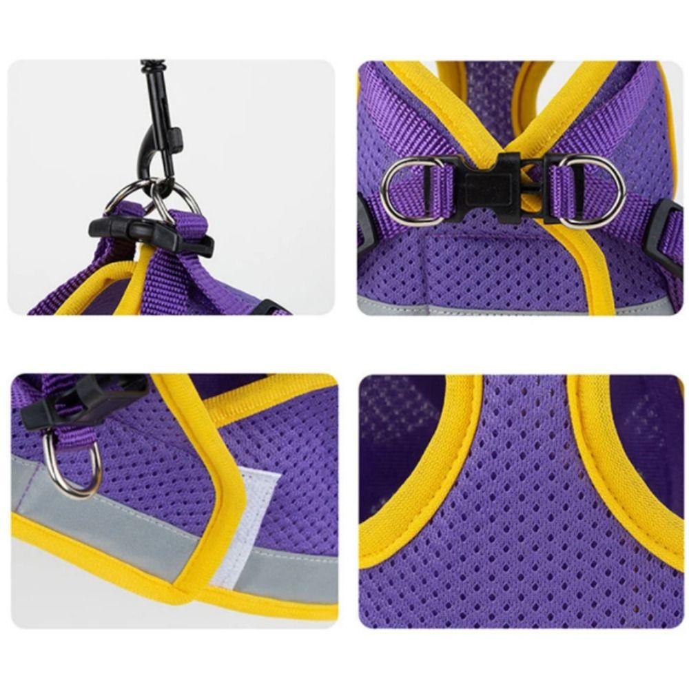 Светоотражающая шлейка и поводок для щенков, мягкие ремни для груди, сетчатый жилет для собак, для прогулок