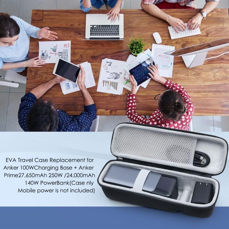 Жесткий кейс из ЭВА для Power Bank 27650 и 24000 мАч, сумка для хранения, ударопрочный жесткий бокс, чехол для хранения с сетчатым карманом