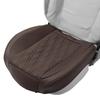 X AUTOHAUX Car Bottom Seat Pad Cover Coffee Color Faux Leather Rhombus Semi Enclosed Stereo Car SUV Truck 1 Pc