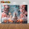 Mocsicka Фон для фотосессии Cake Smash Новорожденная Девочка День Рождения Малыша Портрет Декорация Фон Обои для Фотостудии