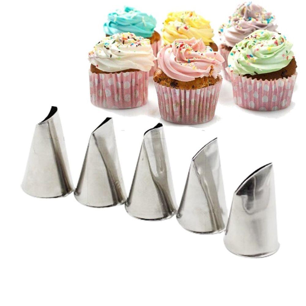 5 Pcs/Set DIY Rose Craft Icing Piping Nozzles Cake Decorating Tips Cream Petal Pastry