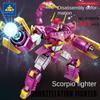 KAZI New 12 Constellations Fighter Metamorphic Robot Boy Toy Educational Assembly Small Granular Building Block 1 Change 2