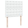 Ottoman Bed with Mattress & LEDs White 120x190 cm Faux Leather