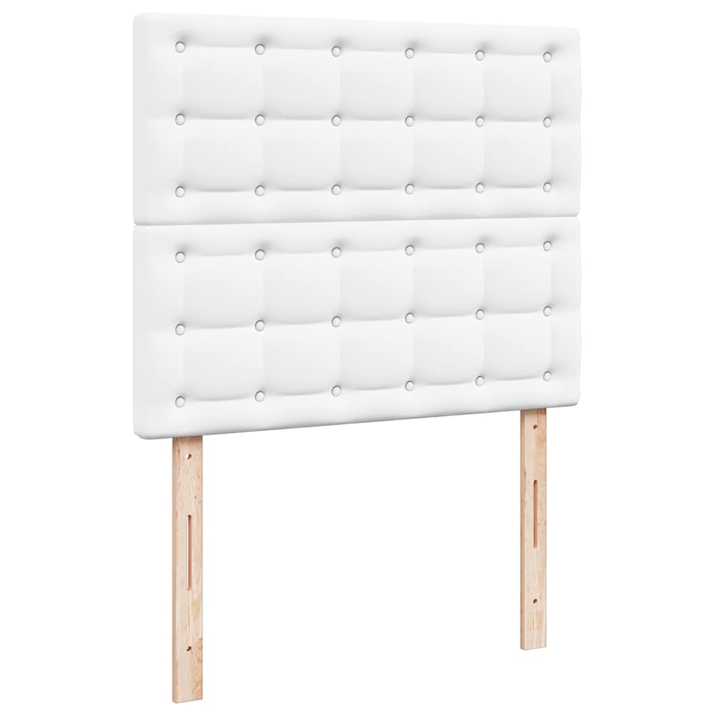 Ottoman Bed with Mattress & LEDs White 120x190 cm Faux Leather