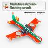 1 Set Flashing Led Pcb Diy Electronic Kit Small Airplane Cd4017 Flow Lamp Welding Practice Electronic Science Assembly Kit