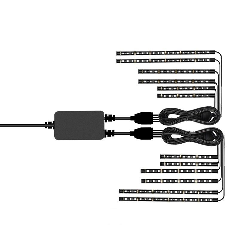 Универсальный декоративный фонарь для мотоцикла 5050 SMD APP Sound Control RGB LED Car Moto Atmosphere Light Moto Strip Lamp Kit