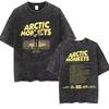 Vintage Washed Oversized Arctic Monkeys Album Print T-Shirt Retro Rock Music Short Sleeve Loose Streetwear Casual Tops For Men Women Daily Outfit