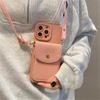 Роскошный кошелек кожаный наплечный ремешок-шнурок чехол для телефона для iPhone 17 Pro 16 14 11 13 15 Pro Max Plus Air Держатель для карт чехол