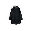 Solid Color Sports Casual Mid-Length Hooded Windbreaker Men Outerwear Black AV8271-010