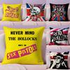 Панк-рок группа S-Sex Pistols Наволочка Плюшевая ткань Мягкая Двусторонняя печать Наволочка для диванной подушки Стойкий цвет Домашний декор Подарок
