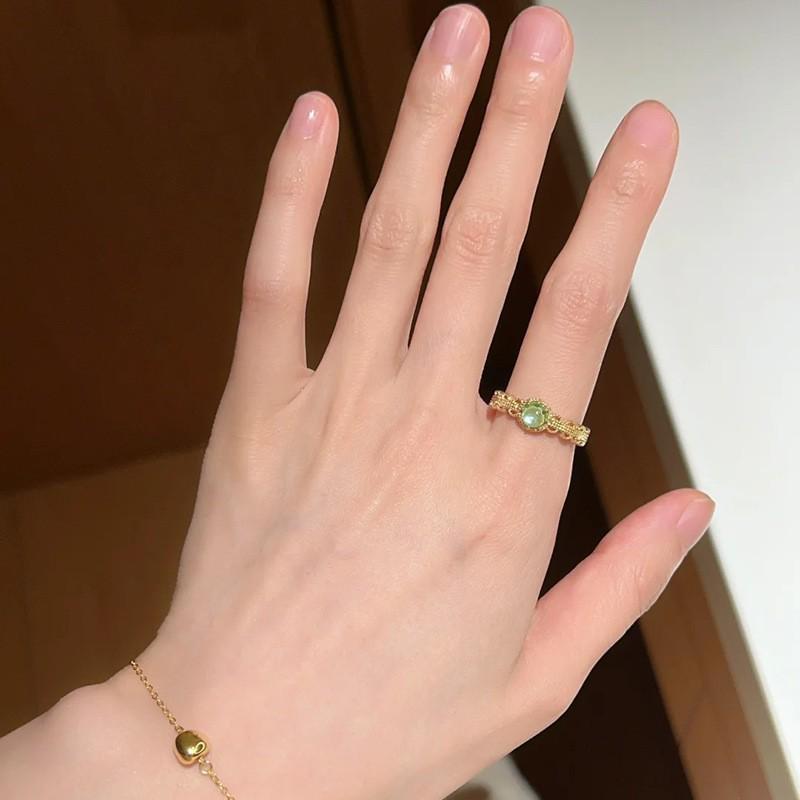 Элегантное перламутровое эмалевое синее кольцо 2025 года для девочек – уникальный, изысканный, легкий роскошный дизайн