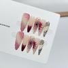 Nail Art Wearing Armor High-end Three-dimensional Large Flower Personalized French Removable Fake Nail Patch