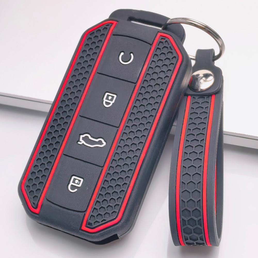 Чехол для брелока Chery Tiggo с брелоком, защита от царапин, ударопрочная защита, мягкая текстура для удобного захвата, отзывчивые кнопки, пылезащитный чехол