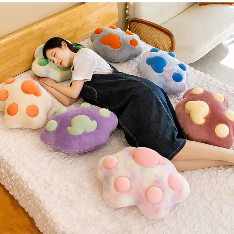 Soft And Cuddly Plush Toy Cat Claw Pillow In Various Colors For Kids And Teenagers