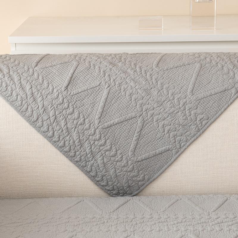 Скандинавская простая однотонная диванная подушка Four Seasons из чистой хлопчатобумажной ткани, нескользящие хлопковые подушки для сидения, универсальный современный чехол для дивана, чехол