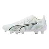 Puma Туфли на шнуровке с круглым носком Match Bl Ag (Резиновый короткий стержень) Фг (Резиновый длинный стержень) Женские футбольные бутсы для искусственного газона, бело-серые 107405-01