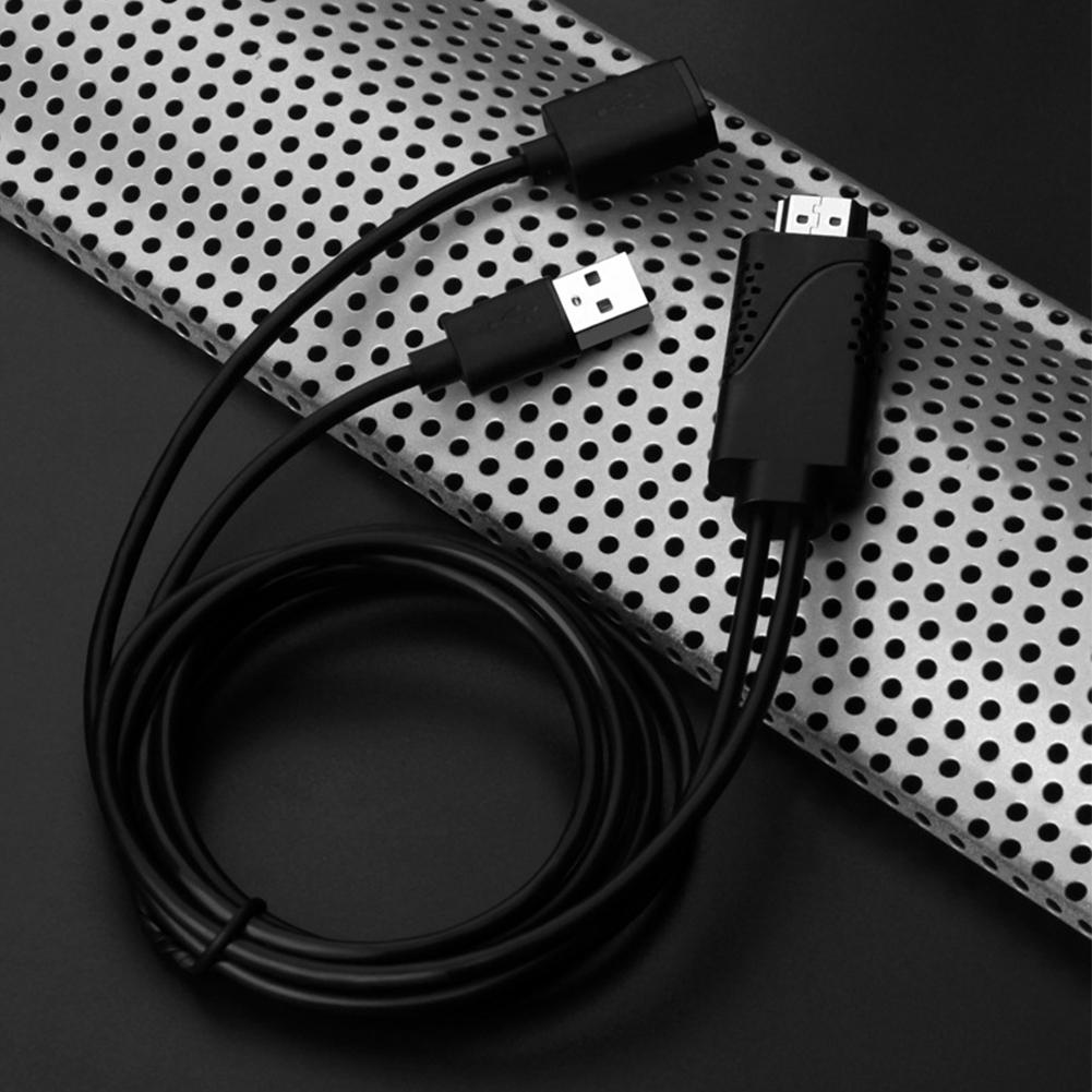 2 In 1 USB To Compatible HDTV Adapter Cable 1080P TV Projector HD AV for iphone Displays i R2X0