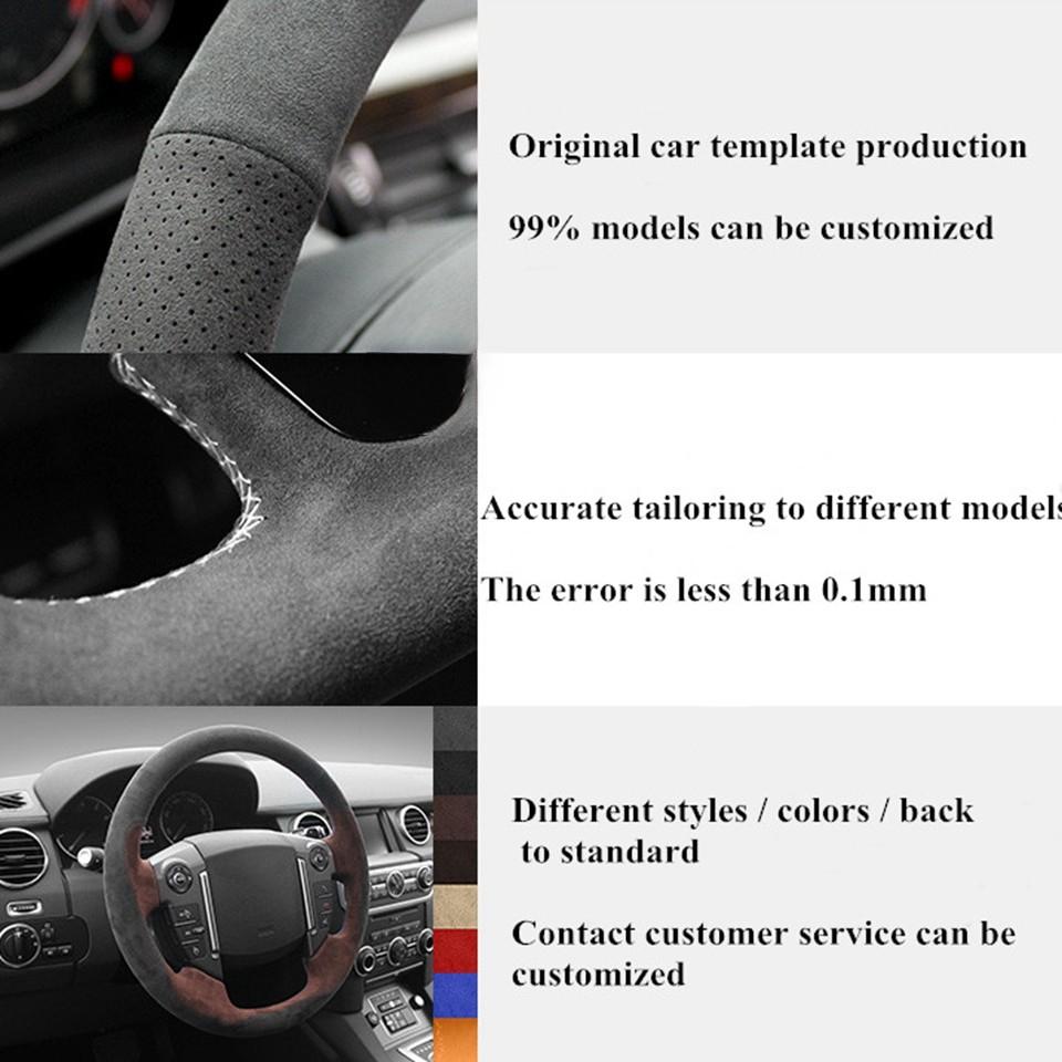 Hand Stitched Suede Leather Car Steering Wheel Cover For Mazda MX-5 MX5 2016-2020 Custom DIY Auto Steering Wheel Case