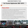 2 Din Android 12 автомобильное радио для Toyota Highlander Kluger 2 XU40 2007-2013 Navi GPS мультимедиа 4G интеллектуальный экран видеоплеер авто стерео Carplay
