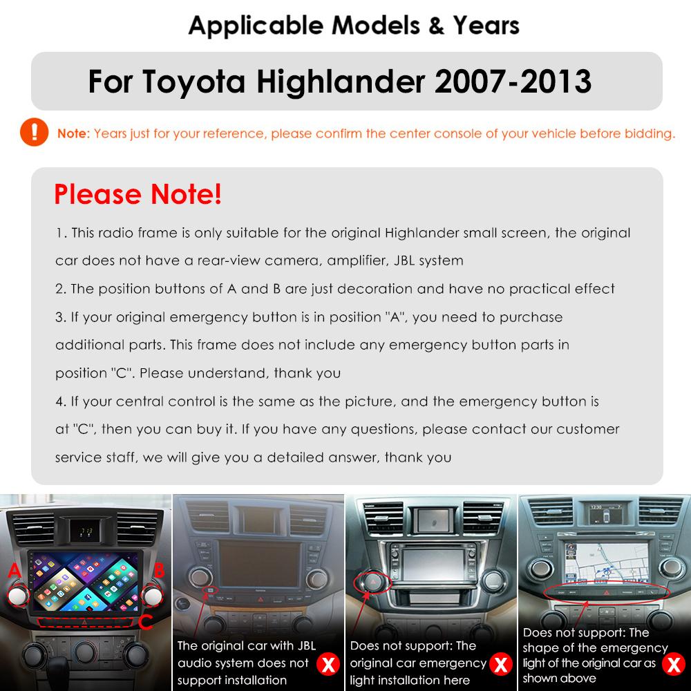 2 Din Android 12 автомобильное радио для Toyota Highlander Kluger 2 XU40 2007-2013 Navi GPS мультимедиа 4G интеллектуальный экран видеоплеер авто стерео Carplay