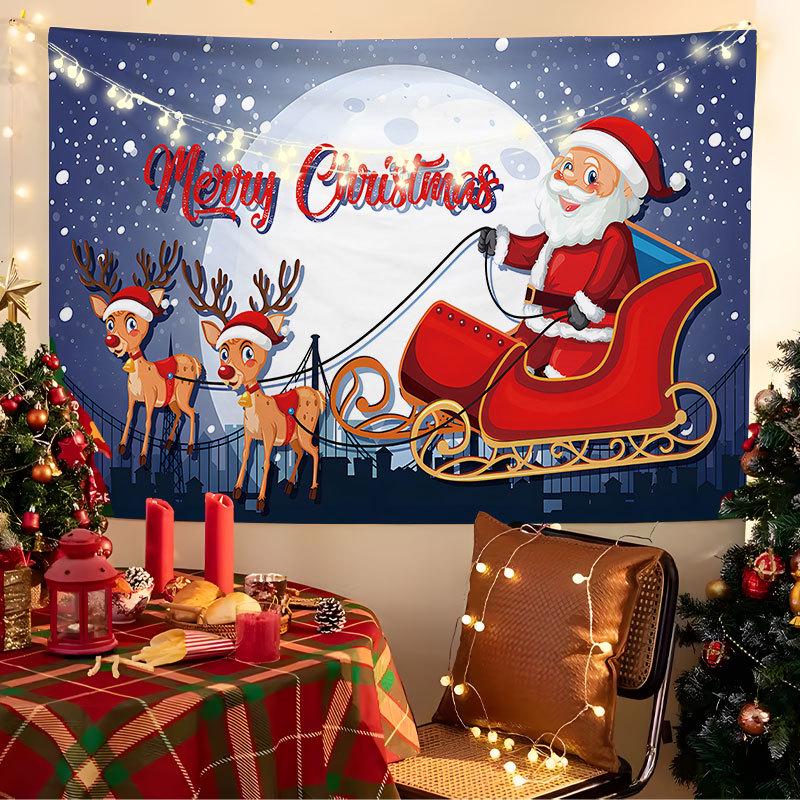 European Christmas Festival Hanging Cloth - Fresh Party Background Decor
