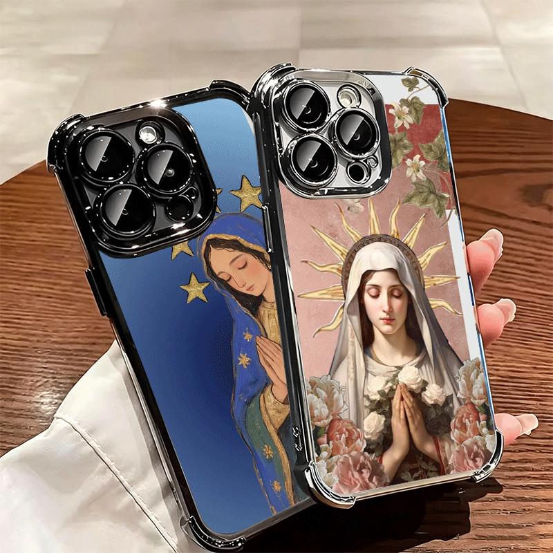 Дева Мария Дева Гваделупская Мягкий Чехол Для Телефона Для iPhone 15 16 17 Air 14 Pro Max 16E Plus 13 12 Mini Покрытие Противоударный Fundas