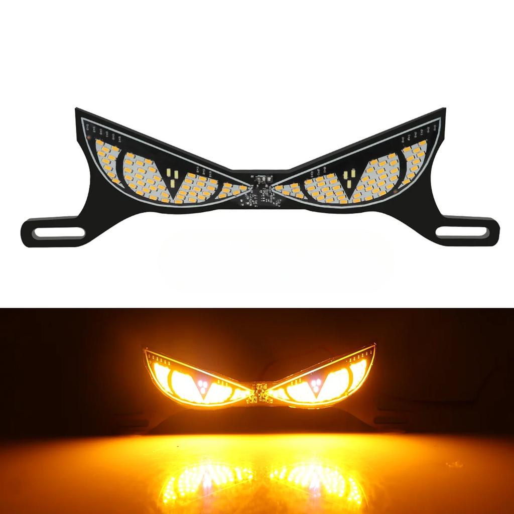 1 Комплект Светодиодные Декоративные Огни Номерного Знака Мотоцикла Глаз Змеи Задний Габаритный Фонарь Стробоскоп Мигающий Электромотоцикл Модифицированный