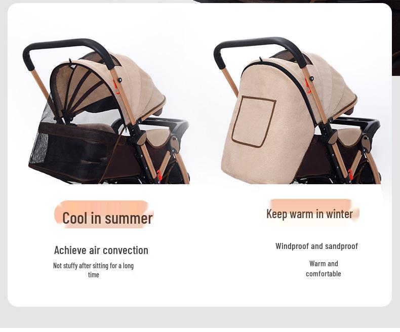 Легкая двухсторонняя детская коляска: Складной, Дизайн с высоким расположением люльки для сидения или лежания, Идеально подходит для новорожденных