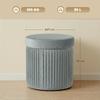Puff Storage Bench Foldable 35 L 38x38x38 Cm Upholstered In Velvet Storage Chest Dark Gray