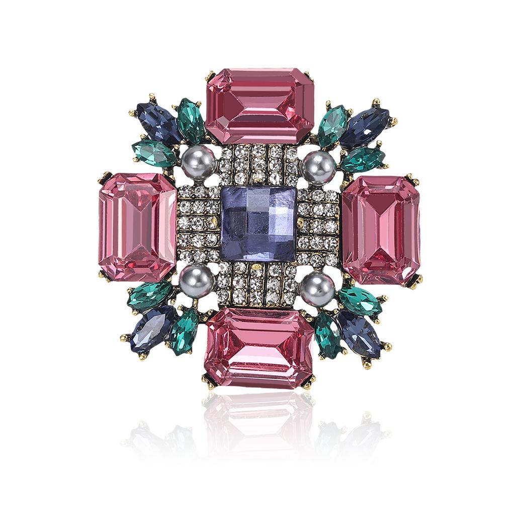 Rhinestone Cross Brooch Unisex Design Pins Office Party Casual Accessories Gifts