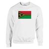 Sweat-shirt - PIXELFORMA - Drapeau du Vanuatu - Manches longues - Coton-polyester - Blanc