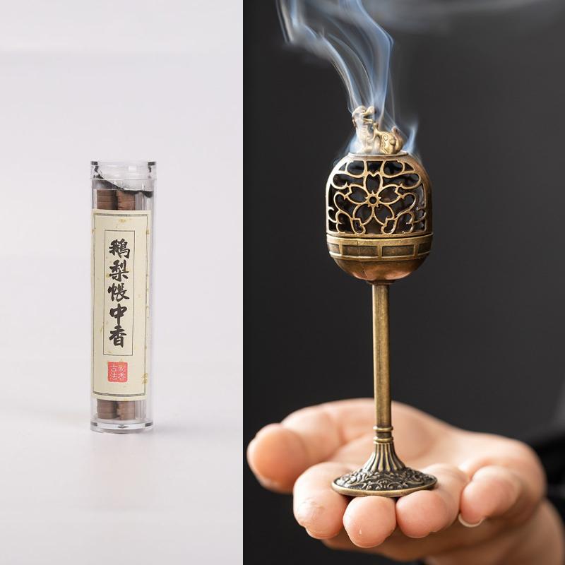 Ароматерапевтическая горелка Fulu Hollow Incense Road, маленькая курильница для благовоний, для помещений, высокая печка, украшение для офиса и чайной комнаты