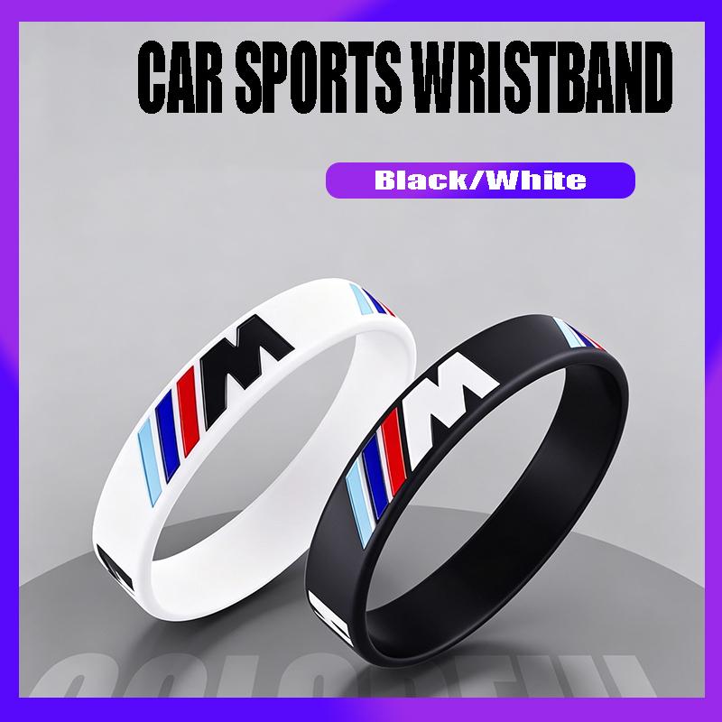 NVEQ9 For BMW M3 M4 M5 G M Bracelet Commemorative Bracelet Sports Trendy Brand Male and Female Couple Silicone Bracelet Auto Keychain
